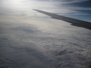 飛行機内　雲海